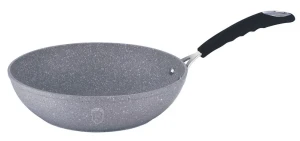 Szara patelnia typu wok na każdy typ kuchenki 28cm - Migusto 8X