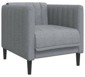 Tapicerowany jasnoszary fotel wypoczynkowy - Diosa