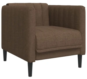 Brązowy tapicerowany fotel wypoczynkowy - Diosa