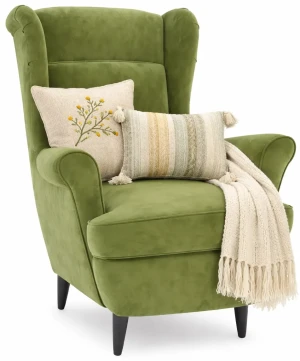 Jasnozielony fotel wypoczynkowy do salonu - Risten