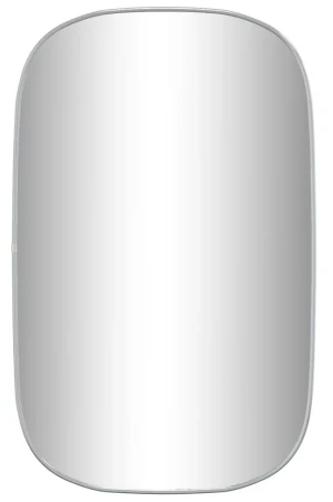 Srebrne nowoczesne lustro w ramie 80x50 cm - Kogo 4X