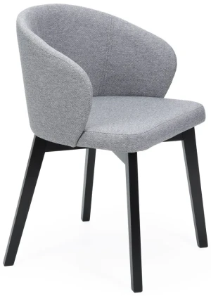 Szare drewniane krzesło kubełkowe - Faro 3X