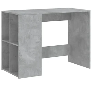 Szare biurko z regałem w kolorze beton - Jova