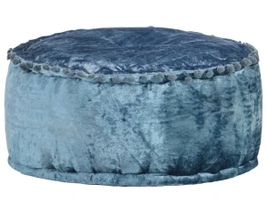 Niebieska pufa tapicerowana do salonu - Zenuti