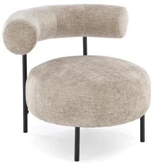 Beżowy nowoczesny fotel wypoczynkowy - Roger