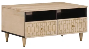 Prostokątny niski stolik kawowy z szufladami - Nolen 20X