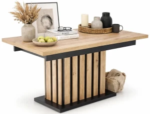 Prostokątny rozkładany stół regulowany z lamelami 130/180 - Ando 3X