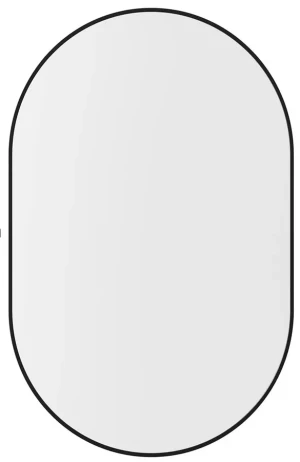 Czarne lustro owalne nowoczesne 80x40 cm - Teroso 4X