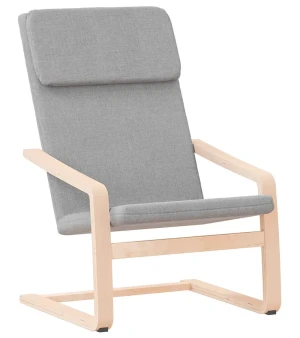 Jasnoszary tapicerowany fotel wypoczynkowy - Conga