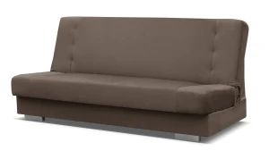 Brązowa tapicerowana wersalka do spania - Anos