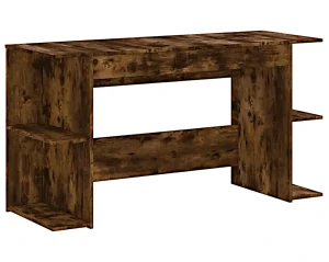 Długie biurko w kolorze przydymionego dębu - Flavia