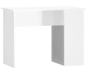 Biurko z półkami w kolorze białym z połyskiem - Ilumox