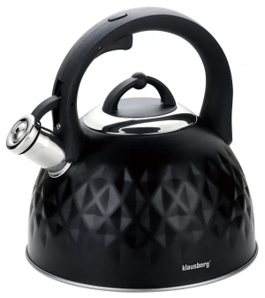 Czarny czajnik z tłoczonym wzorem diamentów 3L - Illos 4X