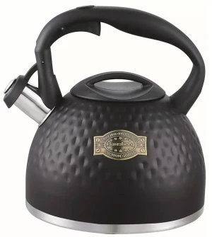 Czarny matowy czajnik z gwizdkiem 3L - Illos 6X