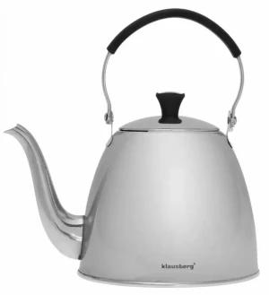 Srebrny czajnik z sitkiem do zaparzania herbaty 1,1L - Relos 3X