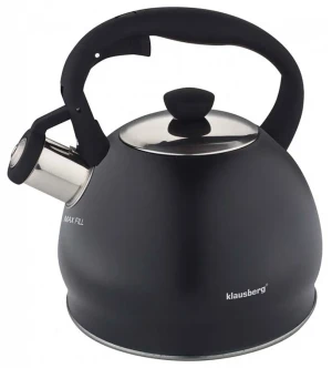 Klasyczny czarny czajnik z gwizdkiem 2L - Luno 10X