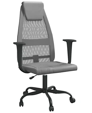 Zestaw szare krzesło biurowe z regulowanym podnóżkiem - Anol