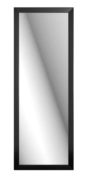 Czarne prostokątne lustro wiszące  - Solax