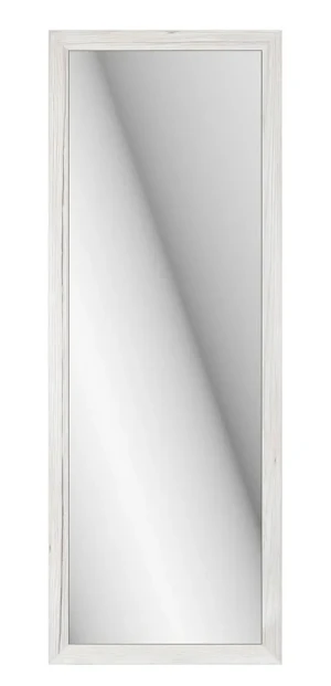 Prostokątne lustro ścienne w kolorze białego drewna - Solax