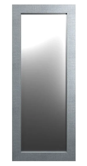 Prostokątne lustro na ścianę szare płótno - Uruso
