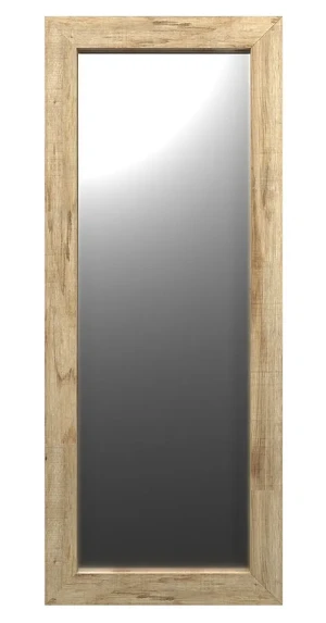 Prostokątne lustro ścienne z ramą w kolorze dębu - Uruso