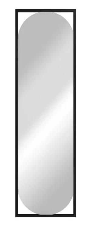 Czarne nowoczesne lustro ścienne - Wenito