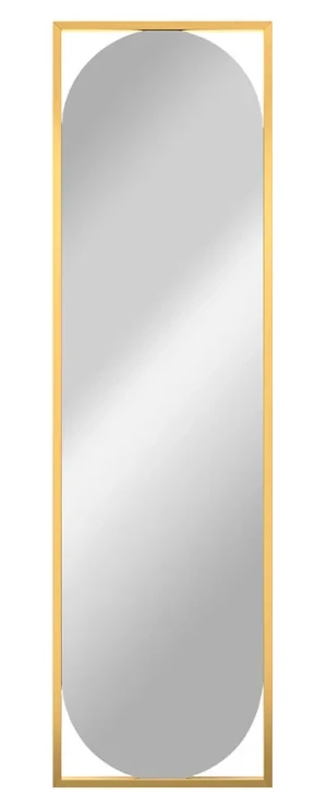 Złote nowoczesne lustro na ścianę - Wenito
