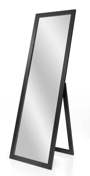 Czarne prostokątne lustro stojące - Vaxon