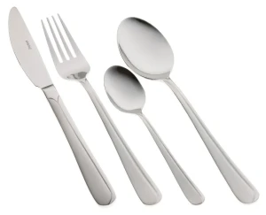 Satynowy komplet sztućców w walizce 72 elementy - Ryzero 6X