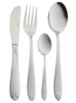 Sztućce ze stali nierdzewnej z ozdobnymi uchwytami 24 sztuki - Ryzero 17X