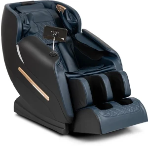 Granatowo-czarny masujący fotel z funkcją Zero Gravity - Hatino