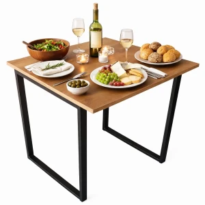 Mały kwadratowy stół kuchenny 65x65 dąb craft złoty - Elsi