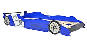 Niebieskie łóżko dziecięce samochód wyścigowy - Dina