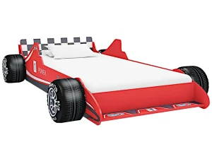 Czerwone łóżko dziecięce auto wyścigowe 90x200- Brusso
