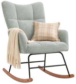 Jasnoszary fotel wypoczynkowy na płozach - Enila