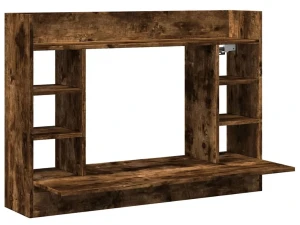 Wiszące biurko z półkami przydymiony dąb - Emit