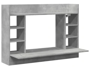 Szare wiszące biurko toaletka w stylu minimalistycznym beton - Emit