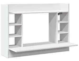 Wiszące białe biurko pod laptopa - Emit