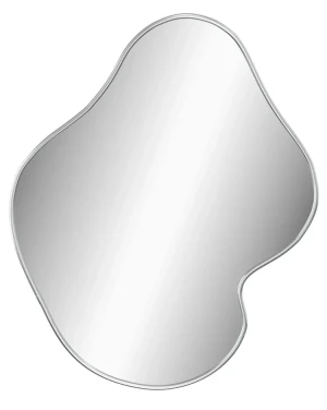 Srebrne eleganckie lustro wiszące 60x50 cm - BLACK/GOLD 4X