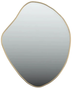 Złote lustro wiszące w stylu glamour 60x50 cm - Lucas 4X