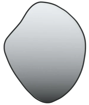 Asymetryczne czarne wiszące lustro 50x40 cm - Lucas 3X