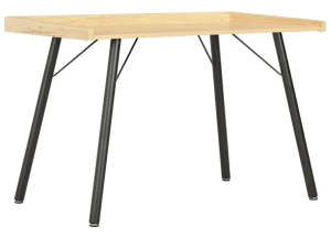 Minimalistyczne biurko czarny + dębowy - Pixer