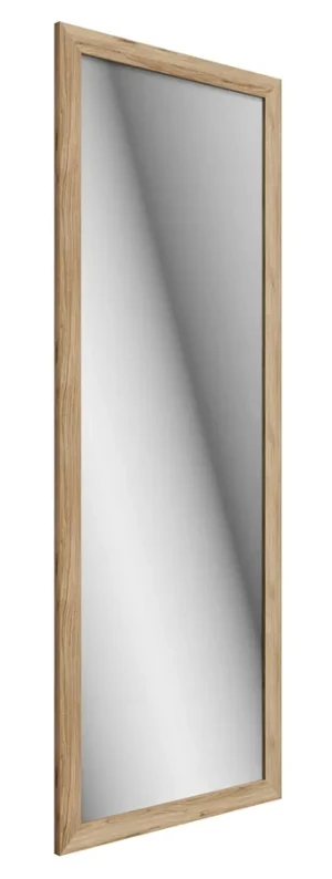 Prostokątne wiszące lustro z ramą w kolorze dębu - Geleo