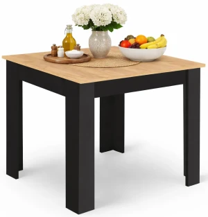 Kwadratowy stół 80x80 dąb artisan + czarny - Silio 3X