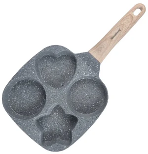 Szara patelnia do jajek z 4 sekcjami - Nives 3X