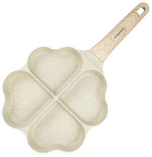 Kremowa serduszkowa patelnia do jajek - Nives 4X