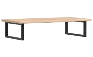 Naturalne drewno półka 100x50 czarne uchwyty - Bafo
