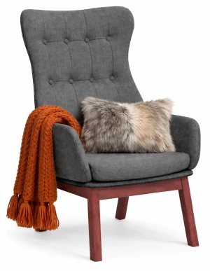 Ciemnoszary fotel wypoczynkowy - Voro