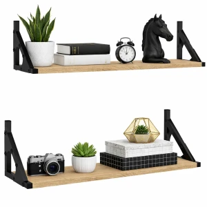 Zestaw dwóch półek 60 cm dąb sonoma - Sarea