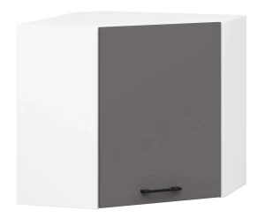 Szara minimalistyczna narożna szafka kuchenna - Vivienne 6X